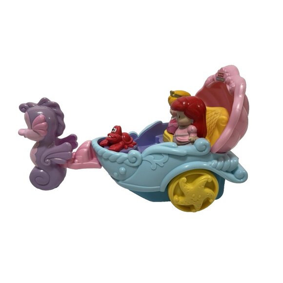 Fisher Price Little People Disney Little Mermaid Ariel's Musical Coach Carriage - Picture 5 of 9